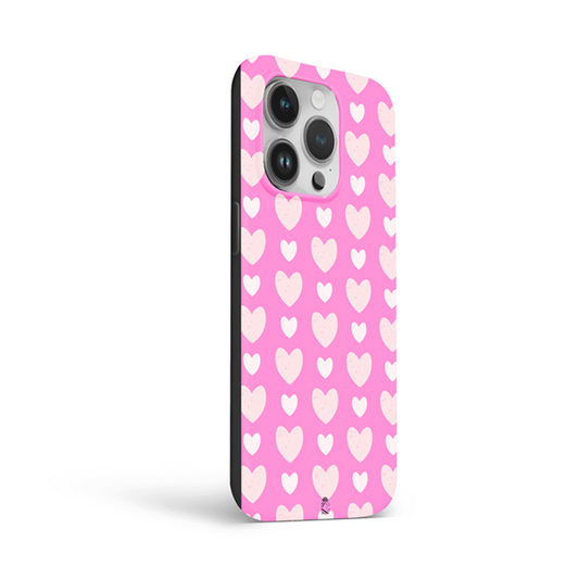 Pink Hearts Flexible Soft Silicone Case