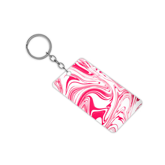 Pink Fluid Keychain