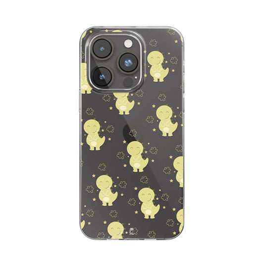 Cute Little Dino Clear Silicone Case