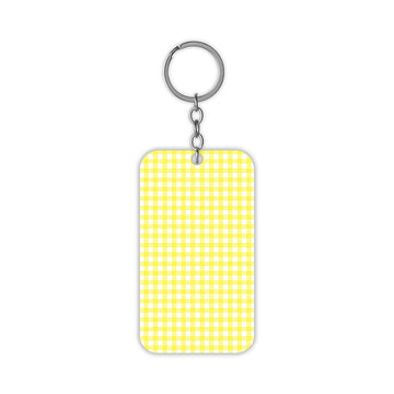 Yellow Checkered Boxes Keychain
