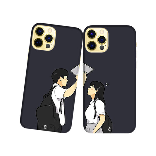 School Love Slim Hard Couple Phone Case