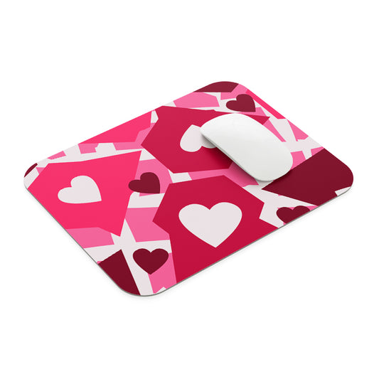 Pink Hearts Mouse Pad
