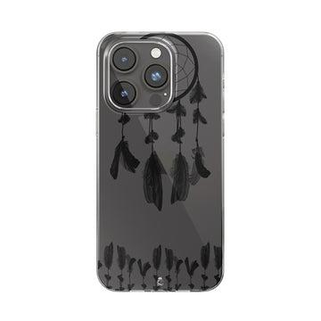 Black Dream Catcher Clear Silicone Case