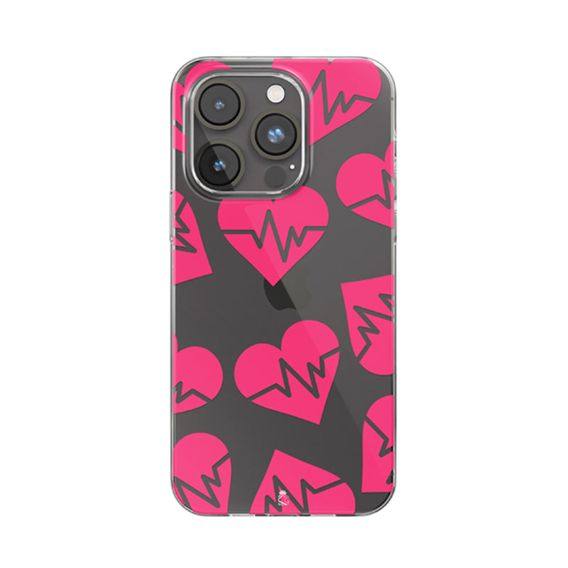 Lifeline Hearts Clear Silicone Case