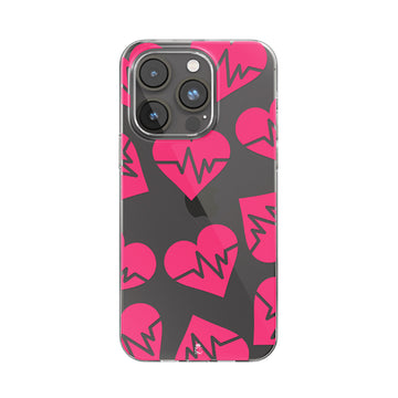 Lifeline Hearts Clear Silicone Case