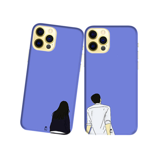 Sky Gazing Couple Slim Hard Couple Phone Case