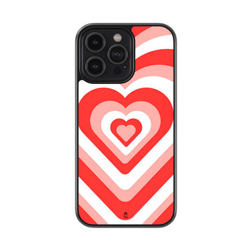 Candy Red Hearts Glossy Metal Case