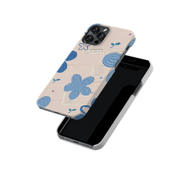 Blue Flower Bloom Pastel Slim Hard Case