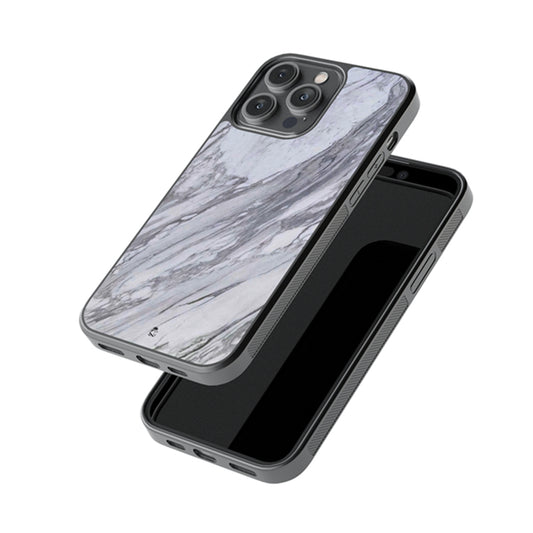 Spanish Grey Marble Glossy Metal Case
