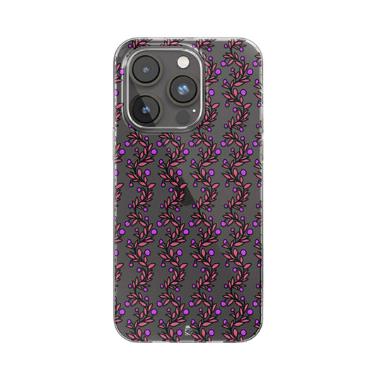 Pink Reef Clear Silicone Case