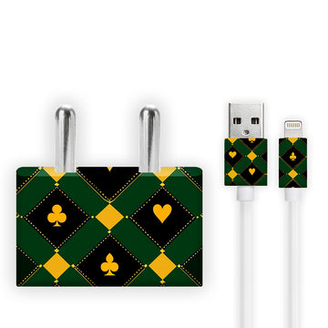 Aqua Green Spades Charger Skin