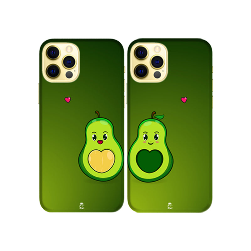 Avacado Family Slim Hard Couple Phone Case