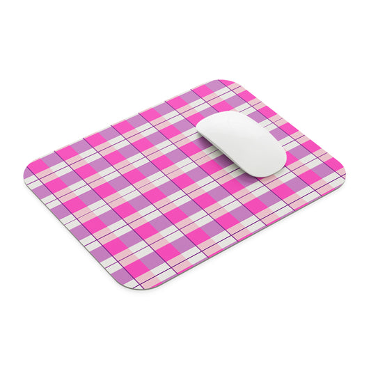 Pink Checker Mouse Pad