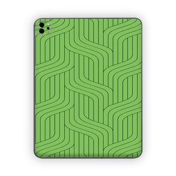 Green Linear Pattern Ipad Skin