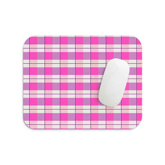 Pink Checker Mouse Pad