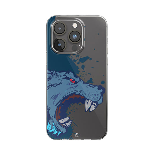 Angry Wolf Clear Silicone Case