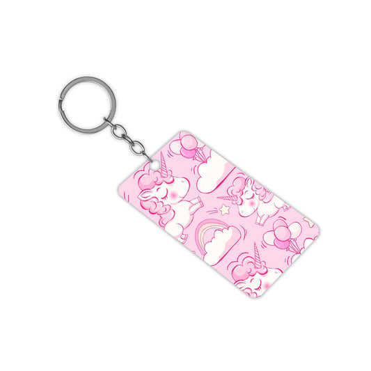 Pink Unicorn Keychain