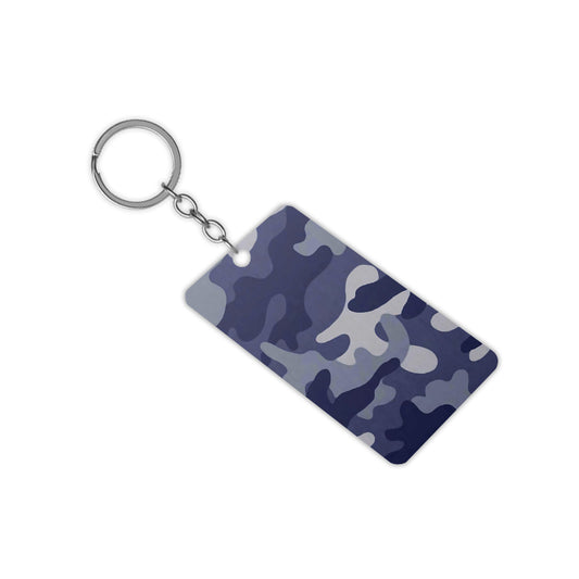 Blue Camoflauge Keychain