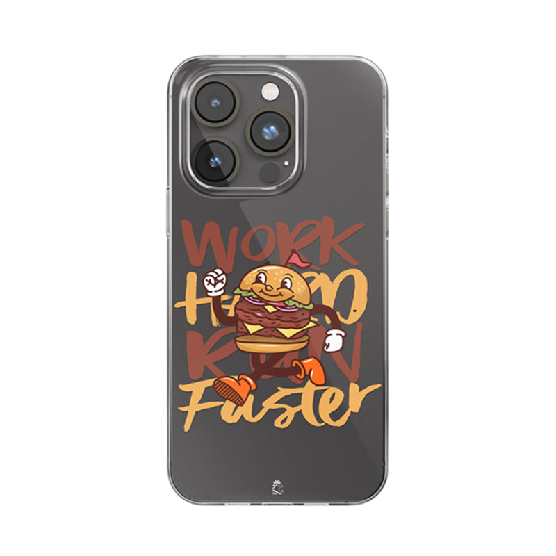 Burger Walk Clear Silicone Case
