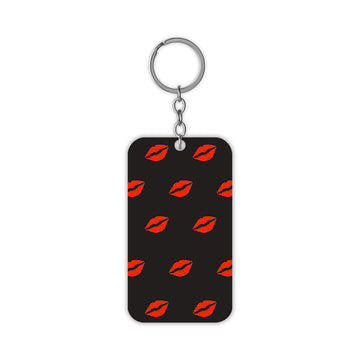 Kiss Lips Design Keychain