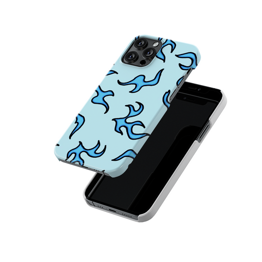 Blue Flames Slim Hard Case
