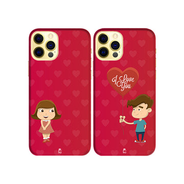Shy Feel Slim Hard Couple Phone Case