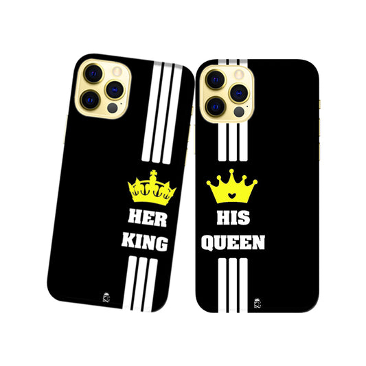 Her King and His Queen Slim Hard Couple Phone Case