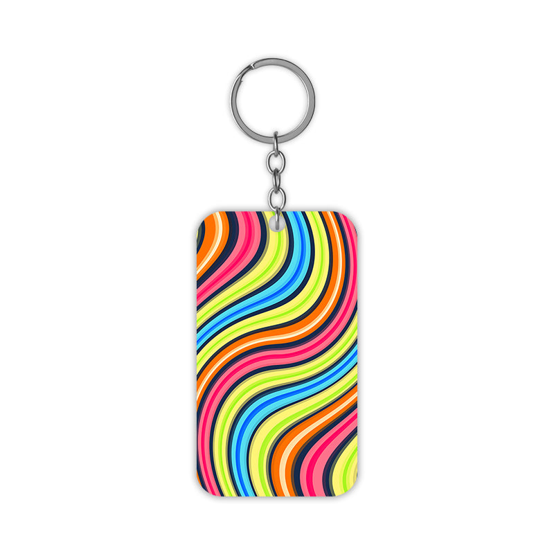 Abstractive Waves Keychain