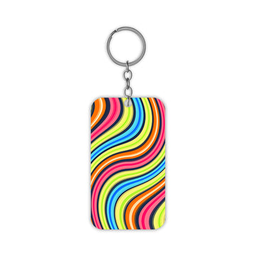 Abstractive Waves Keychain
