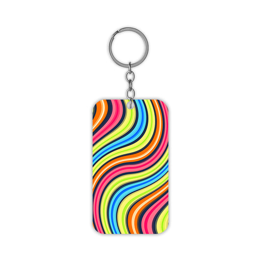 Abstractive Waves Keychain