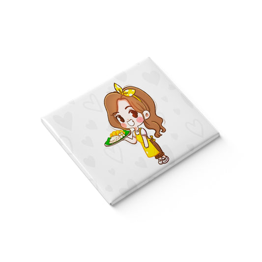The Flower Plate Fridge Magnet