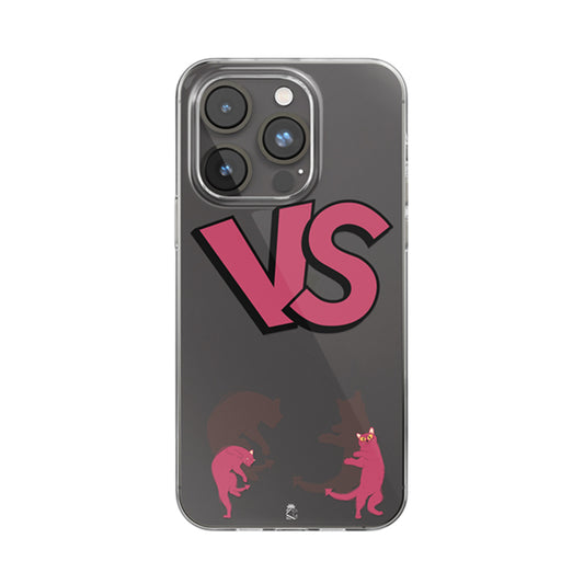 Cat Fight Clear Silicone Case