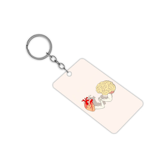 Heart vs Brain Keychain