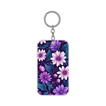 Purple Flower Keychain