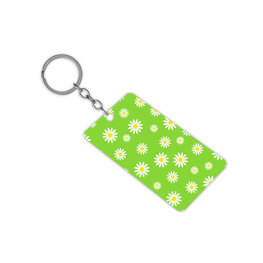 Green Flower Keychain