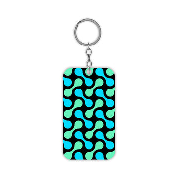 Molecule Pattern Keychain