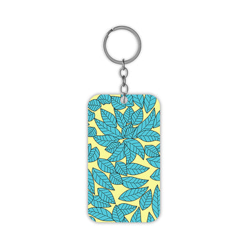 Blue Leaf Keychain