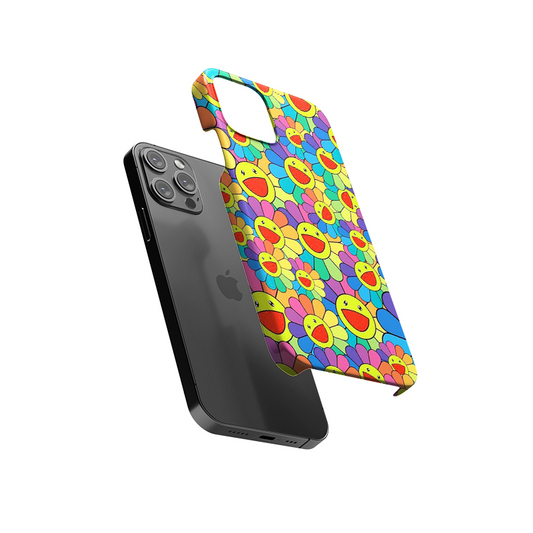 Cute Emoji Flowers Slim Hard Case