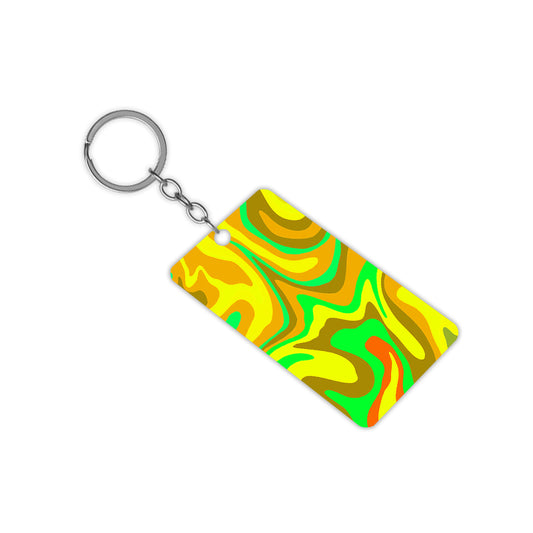 Yellow Fluid Keychain