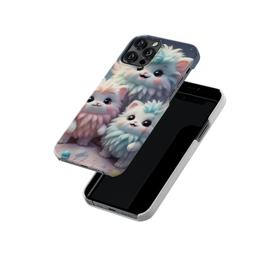 Cute Puffy Cats Slim Hard Case