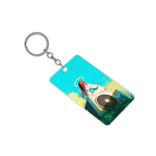 Alone  Angel Keychain
