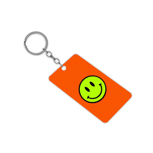 Green Smiley Keychain