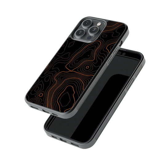 Orange Tale Topography Glossy Metal Case