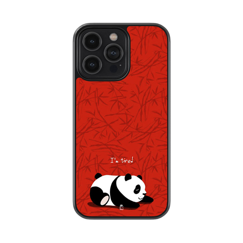 Tired Panda Glass Case