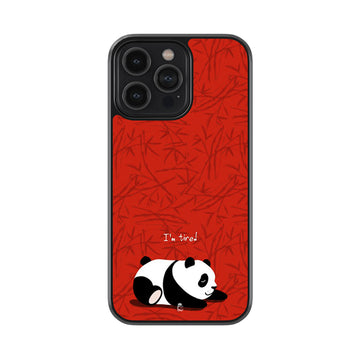 Tired Panda glossy metal case