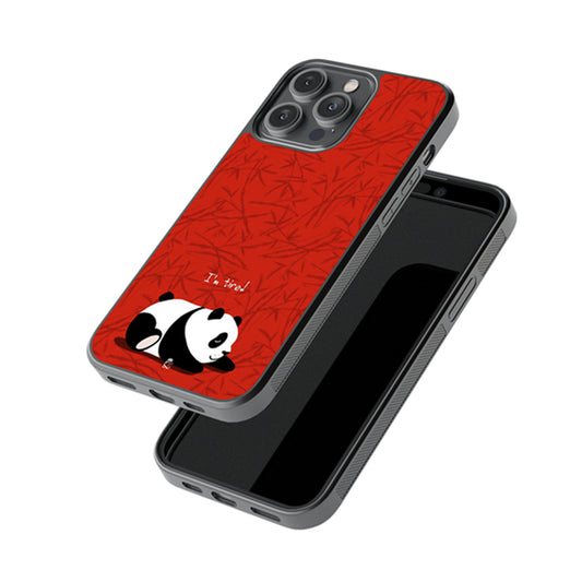 Tired Panda glossy metal case