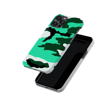 Teal Green Camo Slim Hard Case