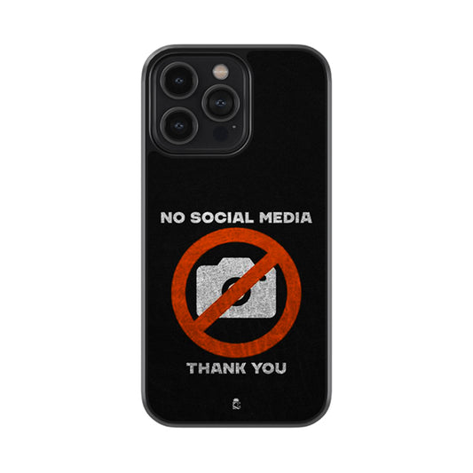No Social Media Glossy Metal Case