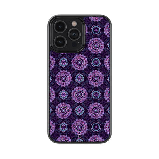 Purple Radial Mandala Glossy Metal Case