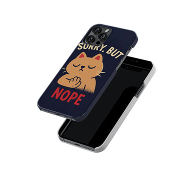 Sorry, But Nope Cat Slim Hard Case